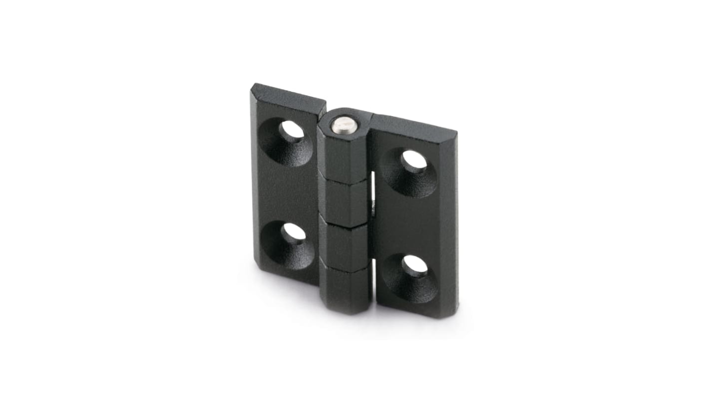 Elesa Stainless Steel Butt Hinge with a Fixed Pin, Screw Fixing, 40mm x 40mm x 9mm