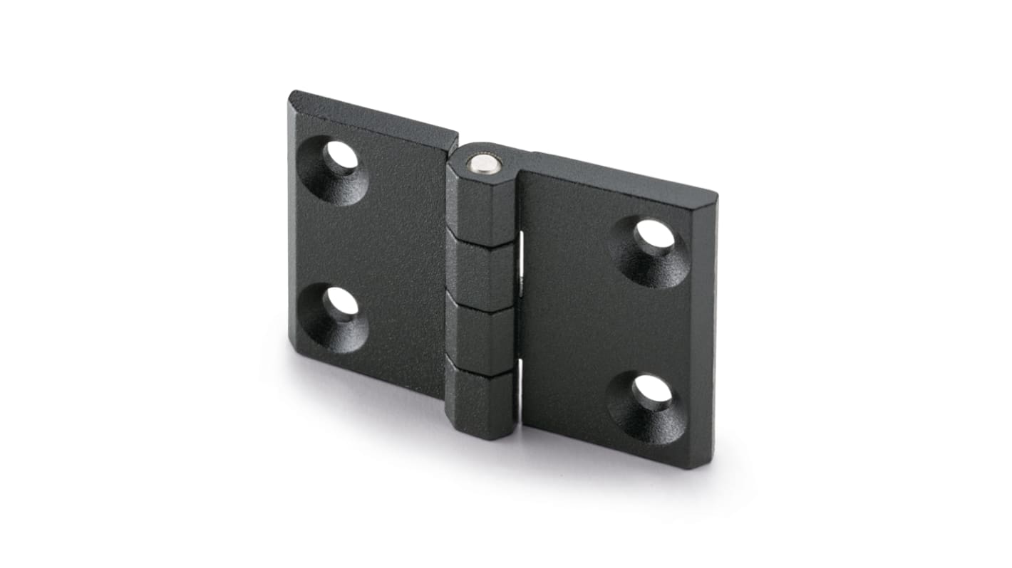 Elesa Zinc Alloy Butt Hinge with a Fixed Pin, Screw Fixing, 50mm x 76mm x 11.5mm