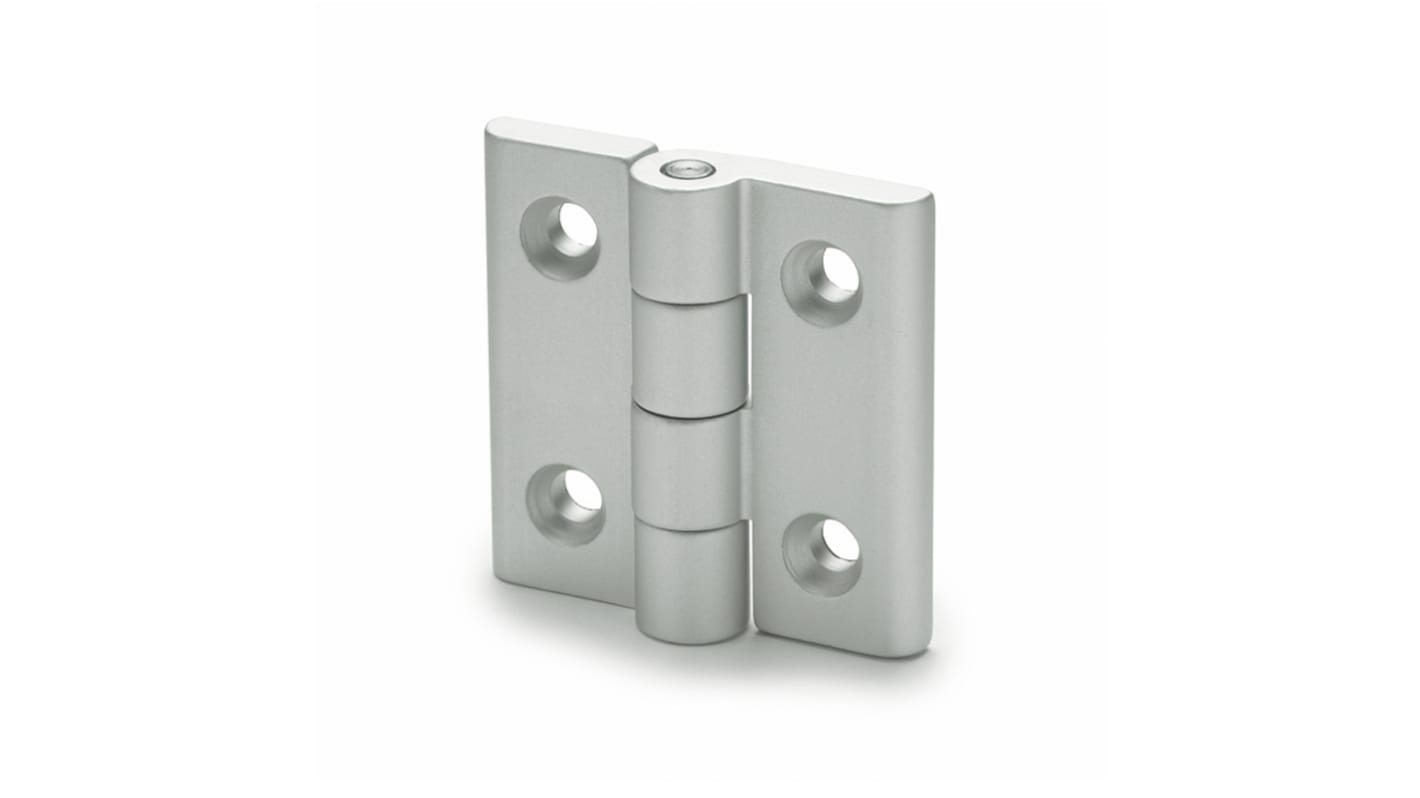 Elesa Zinc Alloy Butt Hinge with a Fixed Pin, Screw Fixing, 60mm x 60mm x 16.5mm