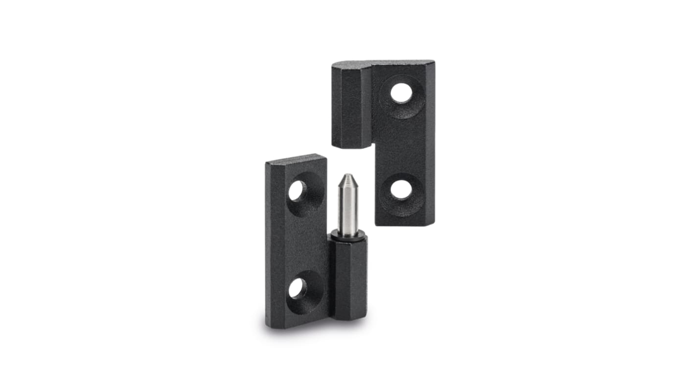 Elesa Zinc Alloy Flag Hinge with a Lift-off Pin, Bolt-on Fixing, 60mm x 60mm x 15mm