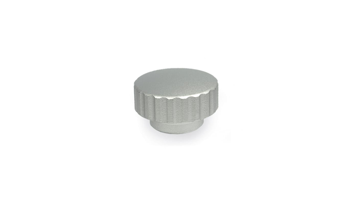 Elesa 503501 Natural Stainless Steel Round Knob, M5, Blind Hole