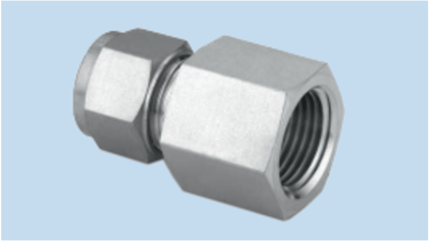 WIKA CPK Series Straight Fitting, M6 to NPT 1/8 Male, Threaded Connection Style, CPK-AD