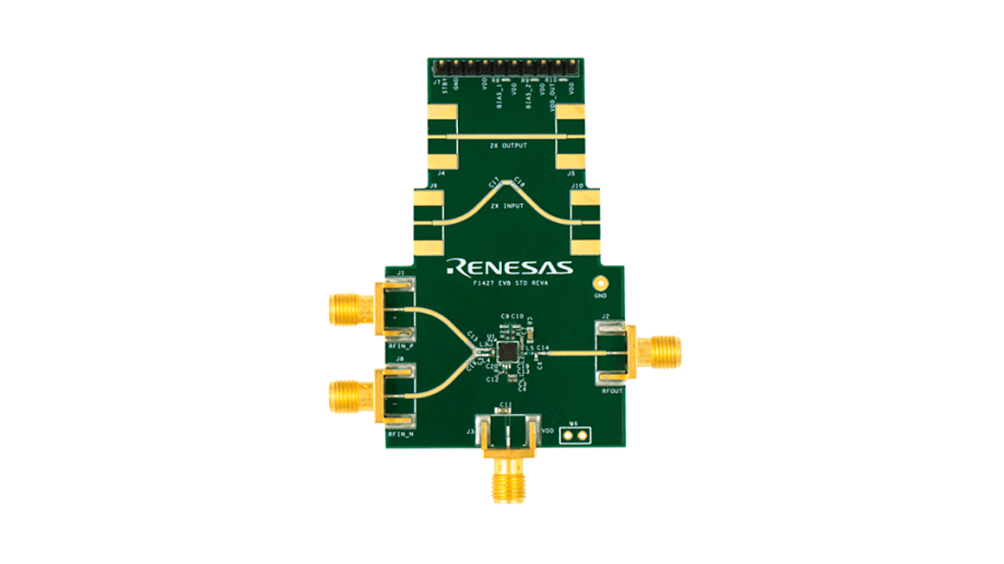 Renesas Electronics Evaluation Board for F1427 2.3GHz → 2.7GHz Frequency Band F1427 RF Amplifier Evaluation Kit