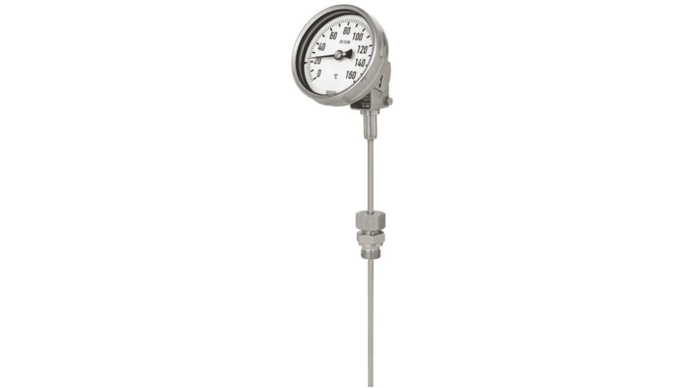 WIKA Zeigerthermometer Rundes Ziffernblatt, 0 → 200 °C, Skalen-Ø 100mm