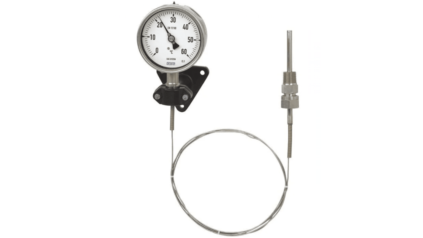 Thermomètre à aiguille WIKA F73, 100 °C. max, , Ø cadran 100mm
