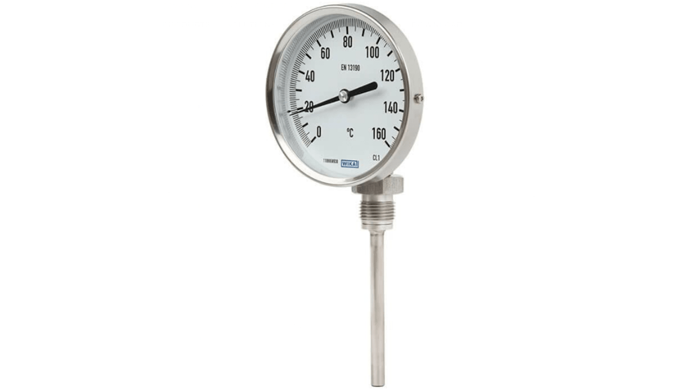 Thermomètre à aiguille WIKA R52, 160 °C max, , Ø cadran 160mm