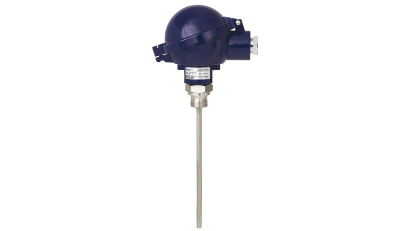 WIKA RTD RTD Sensor, 6mm Dia, 3 Wire, M20, +250°C Max