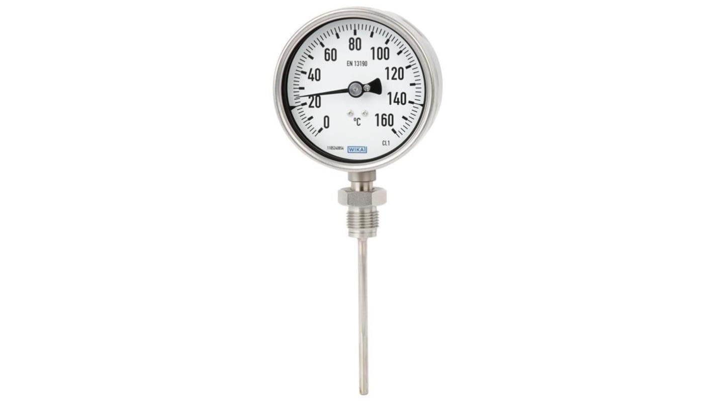 Thermomètre à aiguille WIKA R55, 120 °C max, , Ø cadran 100mm