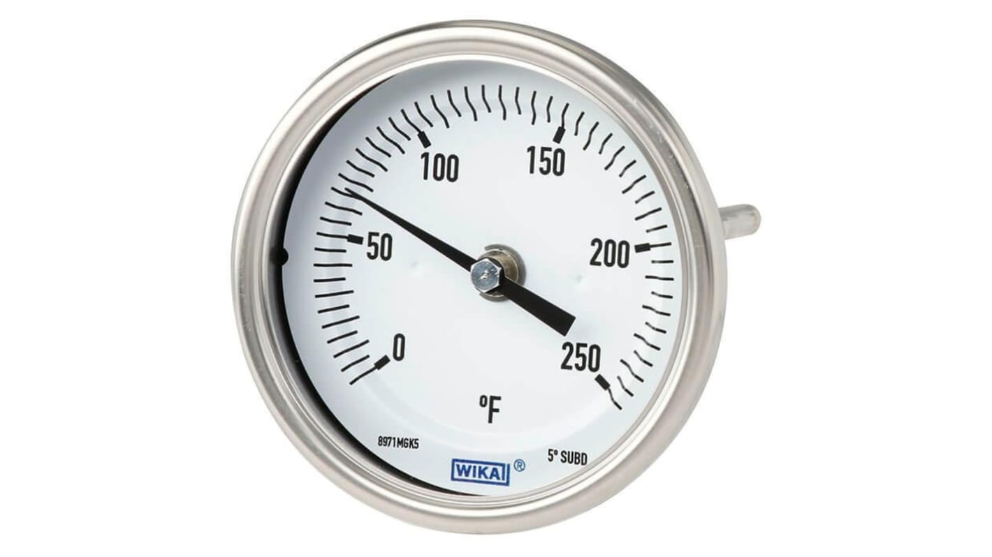 WIKA Dial Thermometer 0 → 80 °C, 48786346