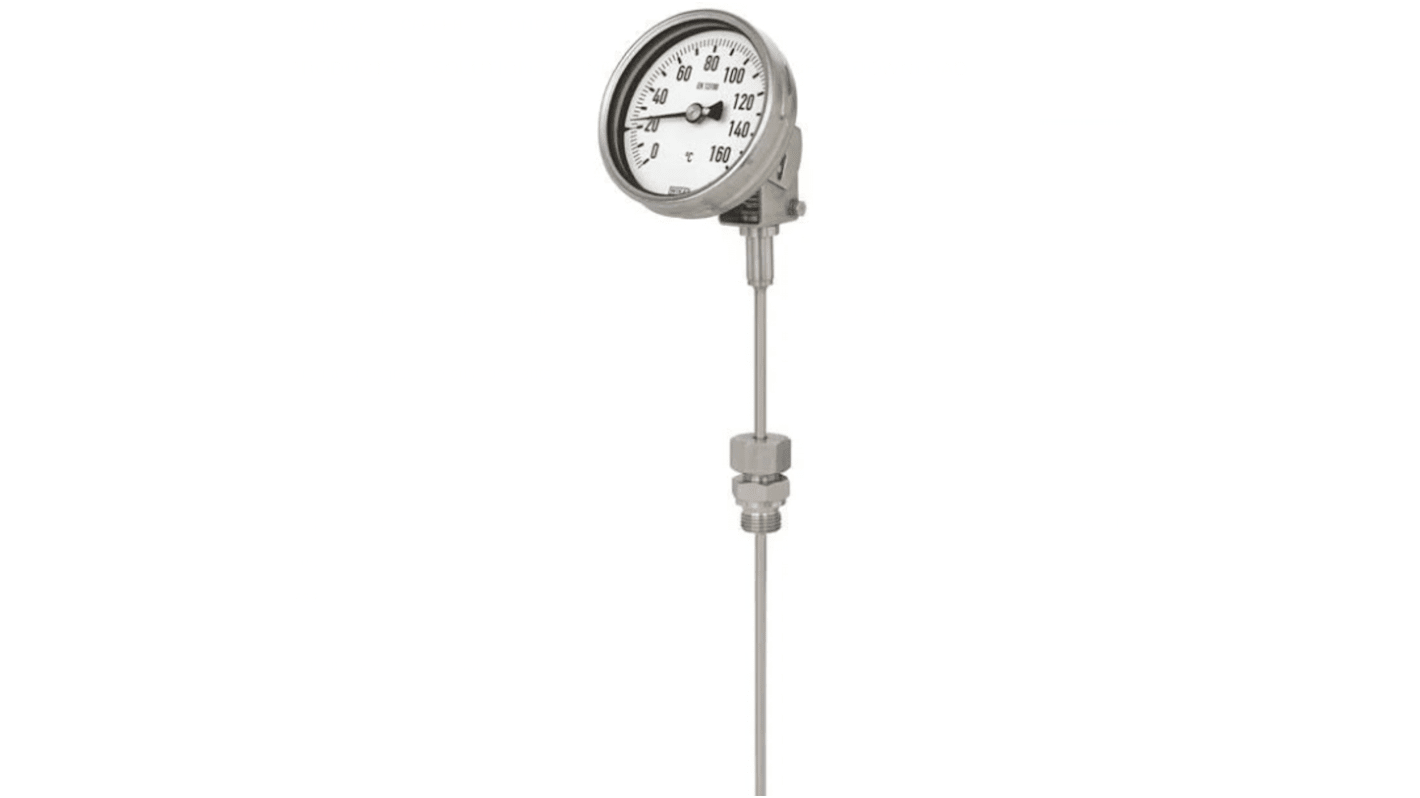 WIKA Zeigerthermometer Rundes Ziffernblatt, 0 → 80 °C, Skalen-Ø 100mm