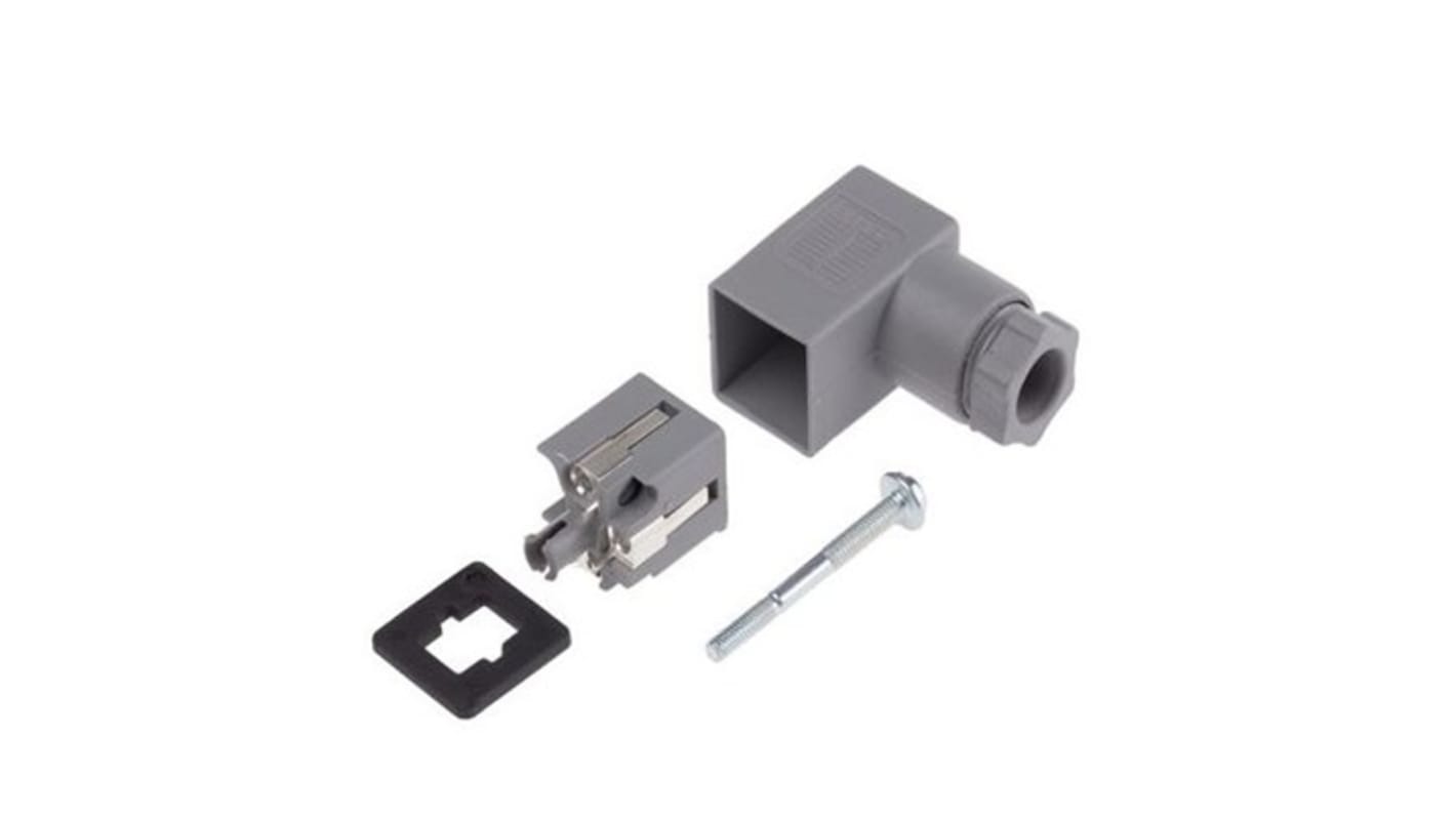 Conector de válvula DIN 43650 C SMC K41, hembra, 2P+E, 220 Vac / dc