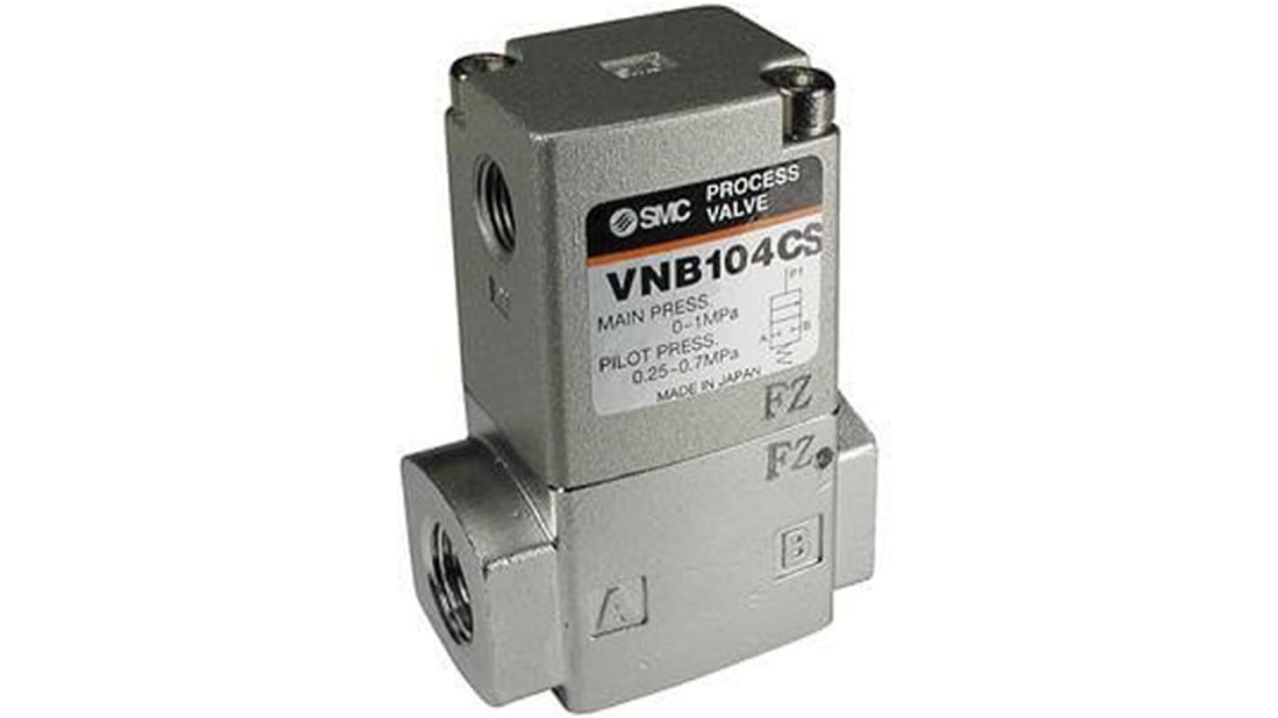 SMC Cylinder type Pneumatic Valve, G 0.375in to G G 3/8in, 1 MPa