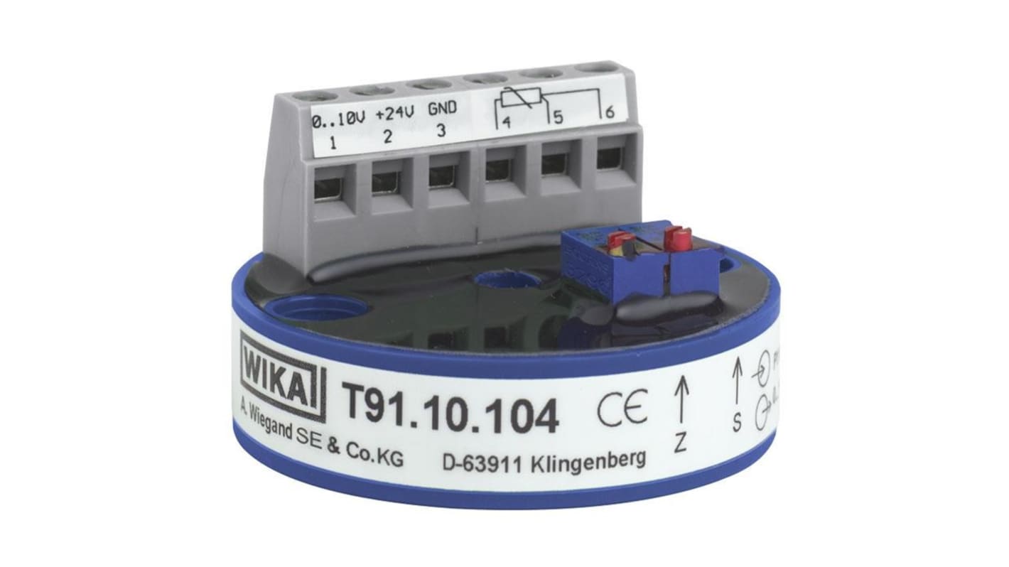 Transmisor de temperatura WIKA serie Analogue Temperature Transmitter T91, rango temp: -50°C → 200°C, para PT100