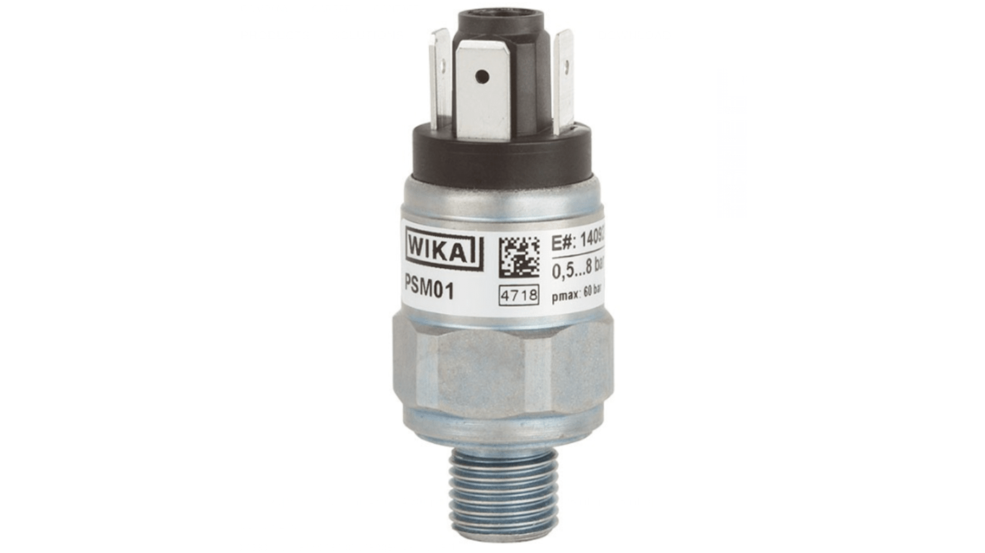 WIKA PSM01 Series Pressure Sensor, 20bar Max, SPDT Output