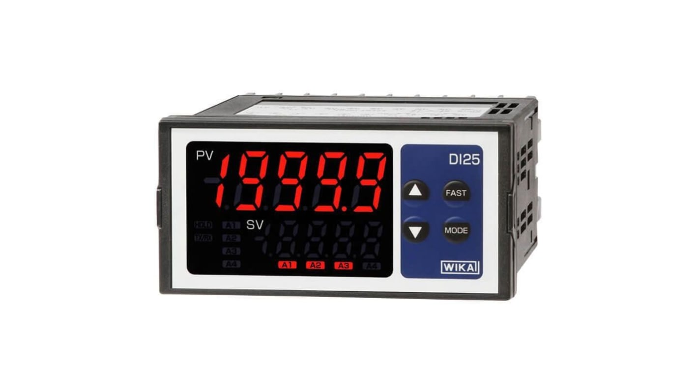 WIKA Model DI25 LED Digital Panel Multi-Function Meter for Current, Resistance, Voltage, 48mm x 96mm