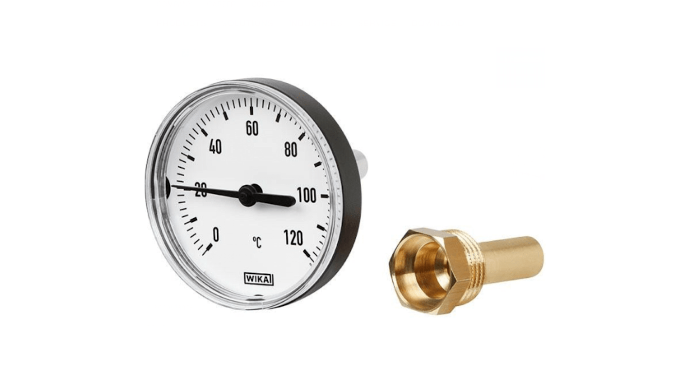 Thermomètre à aiguille WIKA A43, 60 °C max, , Ø cadran 63mm