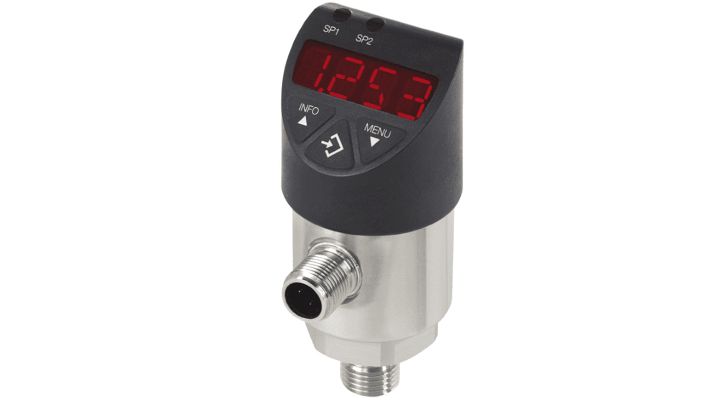 WIKA PSD-31 Series Pressure Sensor, 0bar Min, 250bar Max, PNP Output, Gauge Reading