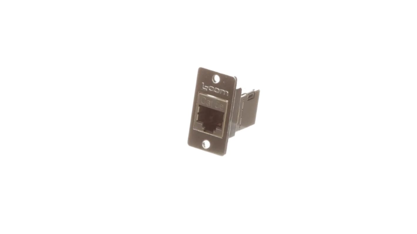 L-Com RJ45 モジュラーコネクタ, メス, RJ45コネクタ, パネルマウント, Cat5e, ECF504-SC5E