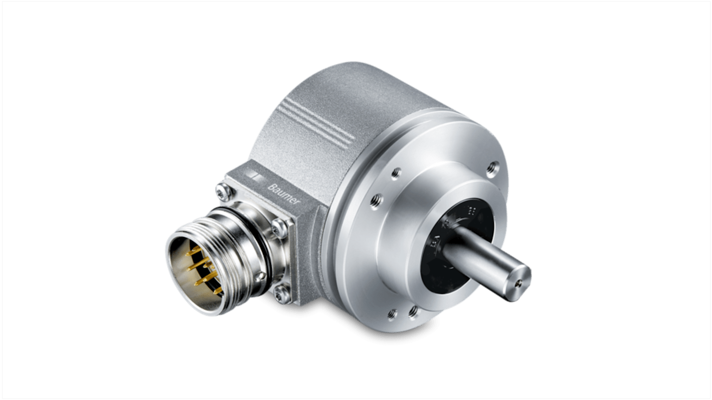 Baumer 8 → 30V dc 2500 Pulse Optical Encoder with a 10 mm Solid Shaft, Flange Mount, Connector