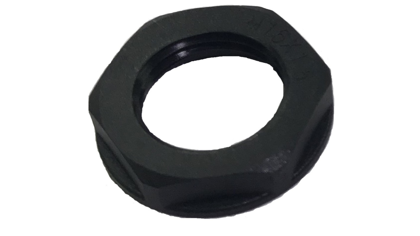 Contratuerca para prensaestopas, RS PRO, Negro, Nylon 66, M12, IP68