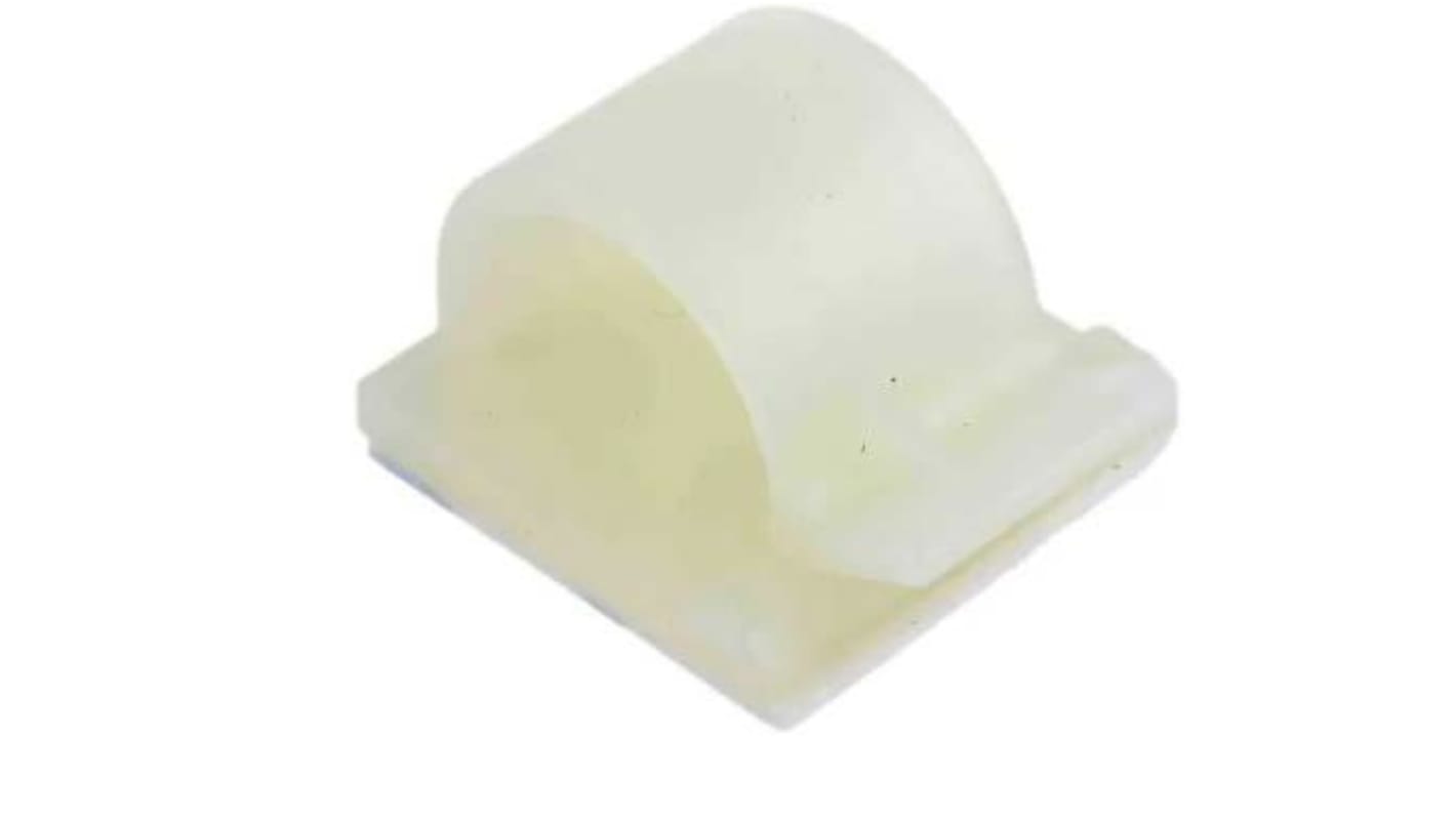 Clip per cavi in Nylon 66, Ø fascio 13.3mm max, 25.6 x 25.5 x 17.2mm, col. , Autoadesivo