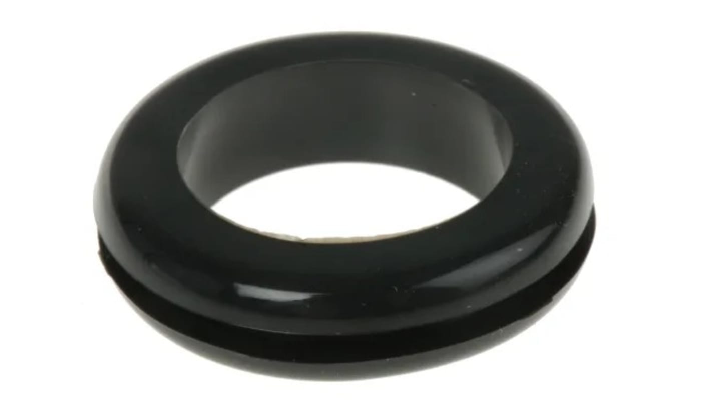 Kábelalátétgyűrű PVC Kábelgyűrű, 1.5mm Fekete, Ø: Maximum of 25mm 1.3mm 31.7mm