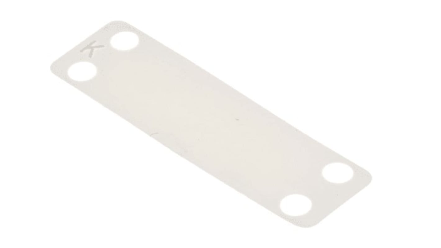 RS PRO Cable Tie Cable Markers, Natural, Pre-printed "Blank", for Cables