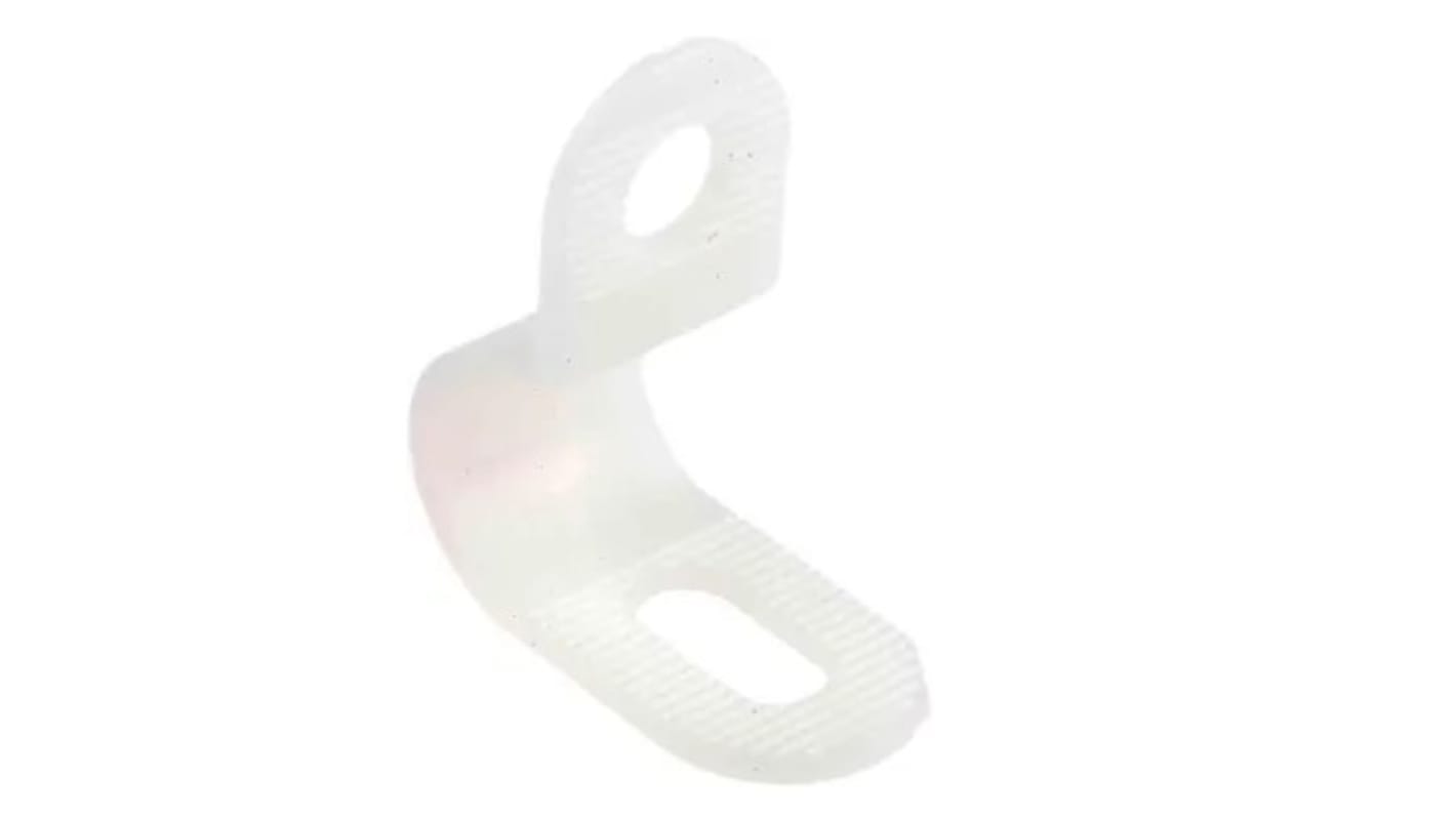 Clip en P, Nylon 66 Naturel, Diamètre intérieur 6.4mm