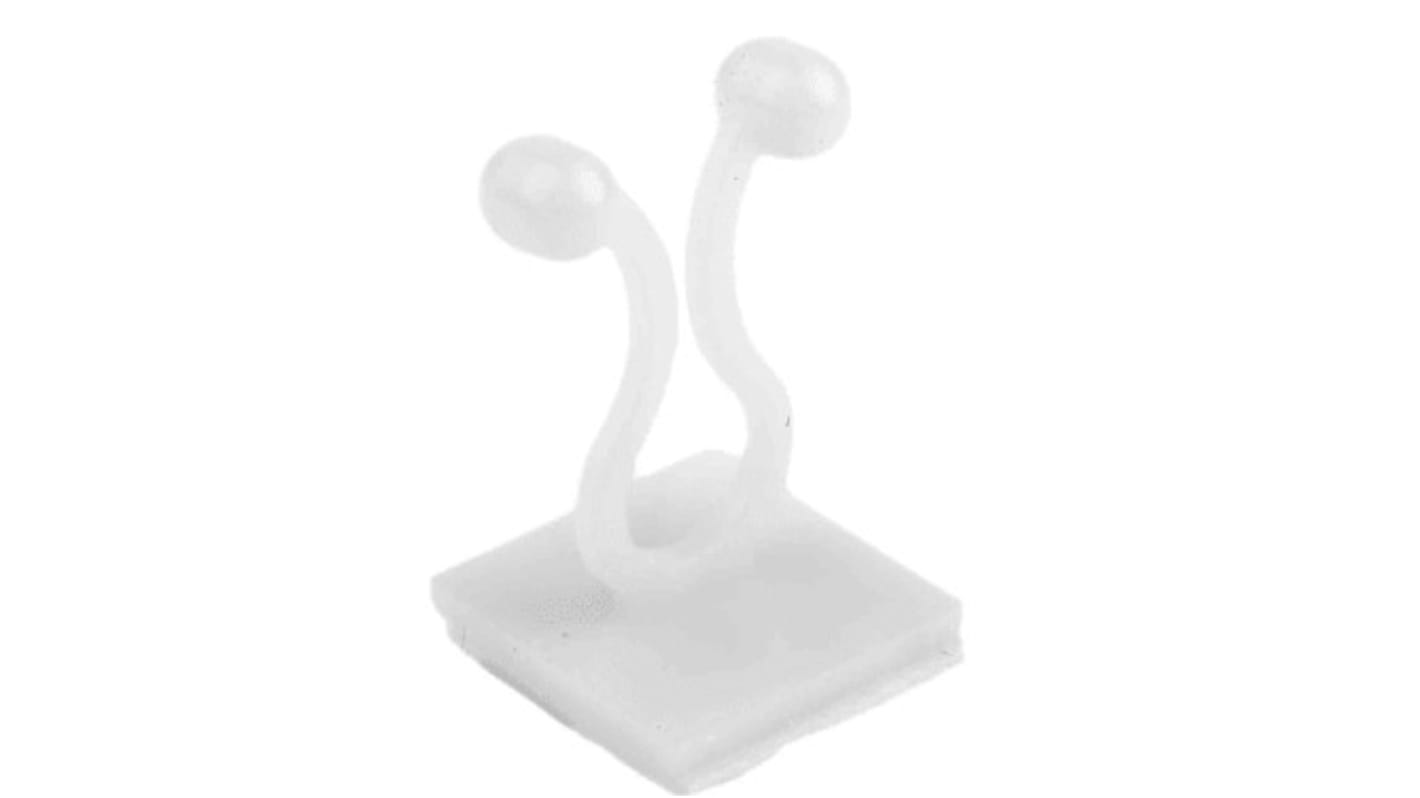 Bunny Cilp in Nylon 66, Ø fascio 12.7mm max, 35.2 x 22mm, col. , Autoadesivo