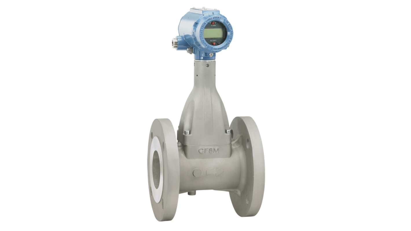 Rosemount 8600 Series Vortex Flowmeter Flow Meter for Gas, Liquid, Vapour, 0.1 l/min Min, 1000 L/min Max