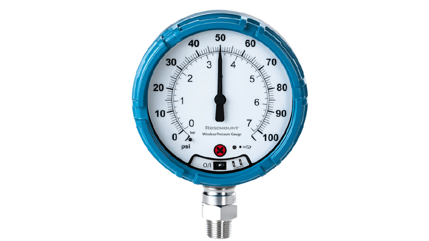 Manomètre Rosemount, 0.2psi à 250bar, raccord 1/2-14 NPT mâle, Ø cadran 4.5pouce