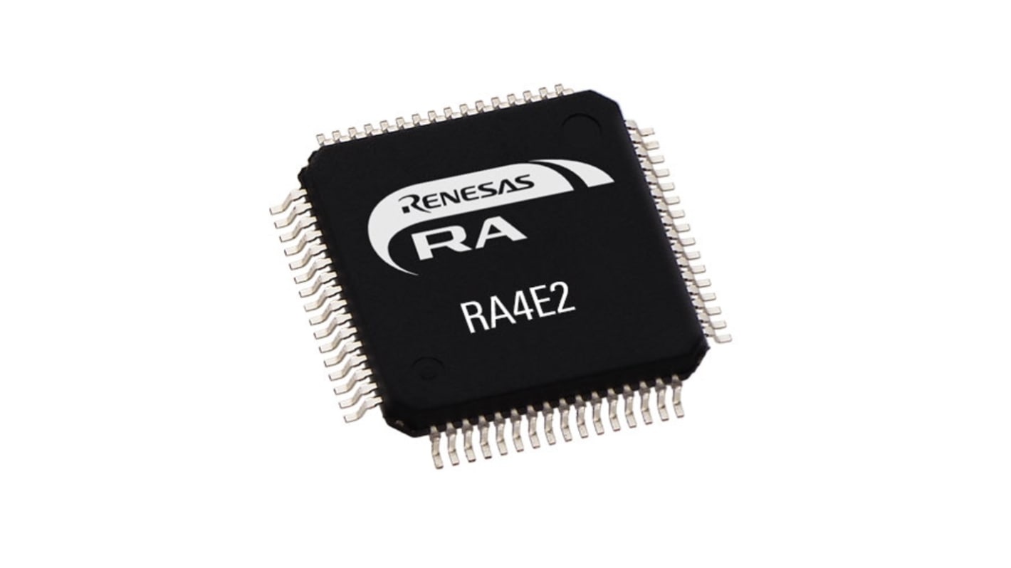 Microcontrolador Renesas Electronics R7FA4E2B93CFM#AA0, núcleo ARM Cortex de 32bit, 100MHZ, LQFP de 64 pines