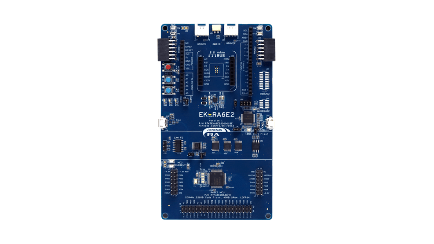 Renesas Electronics RA6E2 Fast Prototyping Board Microcontroller Prototyping Board RTK7FPA6E2S00001BE