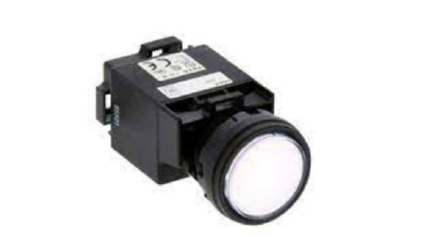 Voyant lumineux LED Idec Blanc 24V c.a. / V c.c., Ø découpe 22.4mm, Montage panneau, HW1P, IP20, IP65