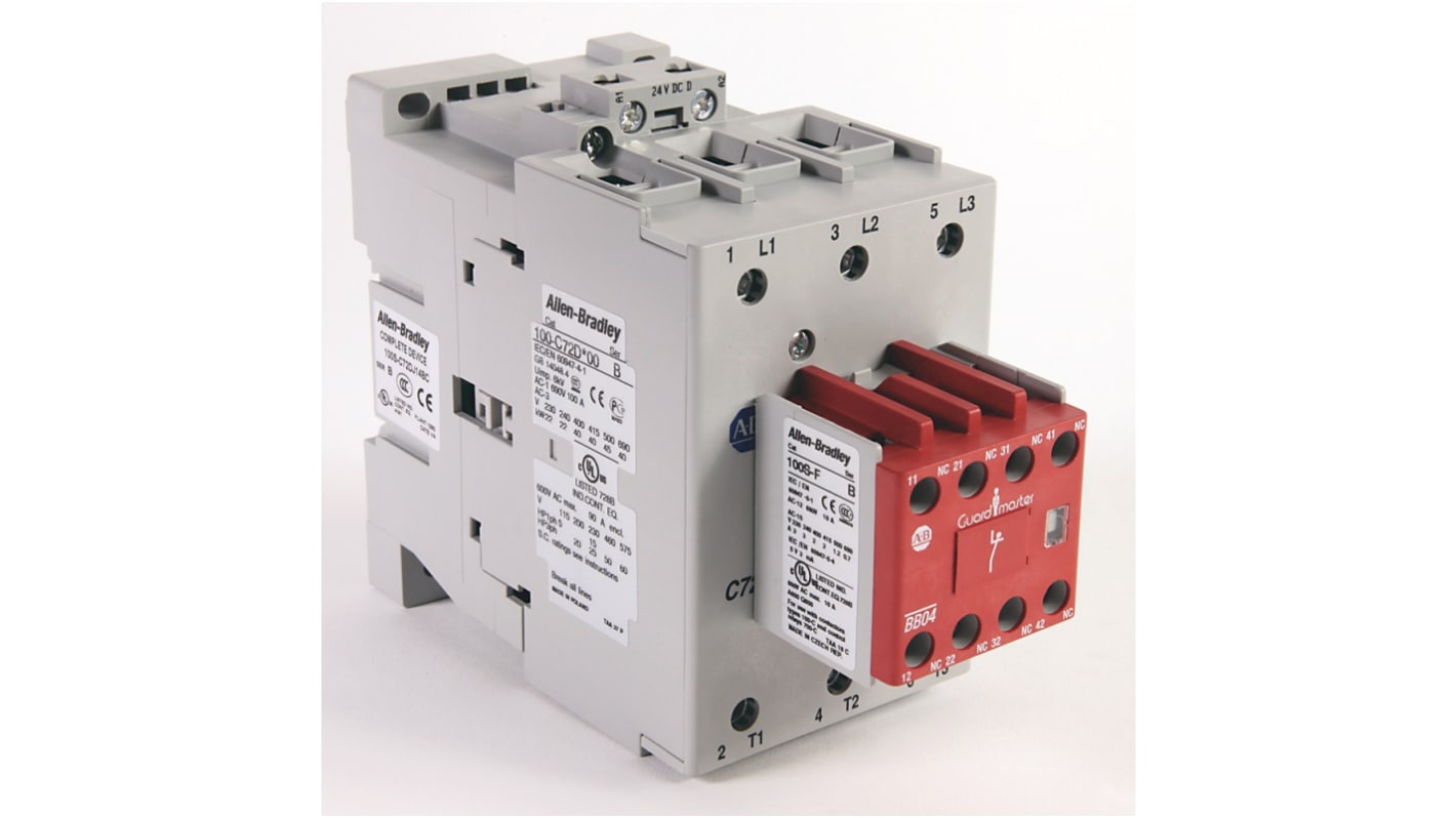 Contattore Rockwell Automation, serie 100S-C, 3 poli, 3 NA, 72 A, 40 kW, bobina 24 V c.c.