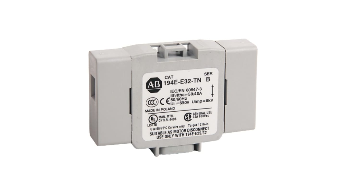 Rockwell Automation 3 Pole Front Switch Disconnector - 32A Maximum Current, 7.5kW Power Rating, IP20