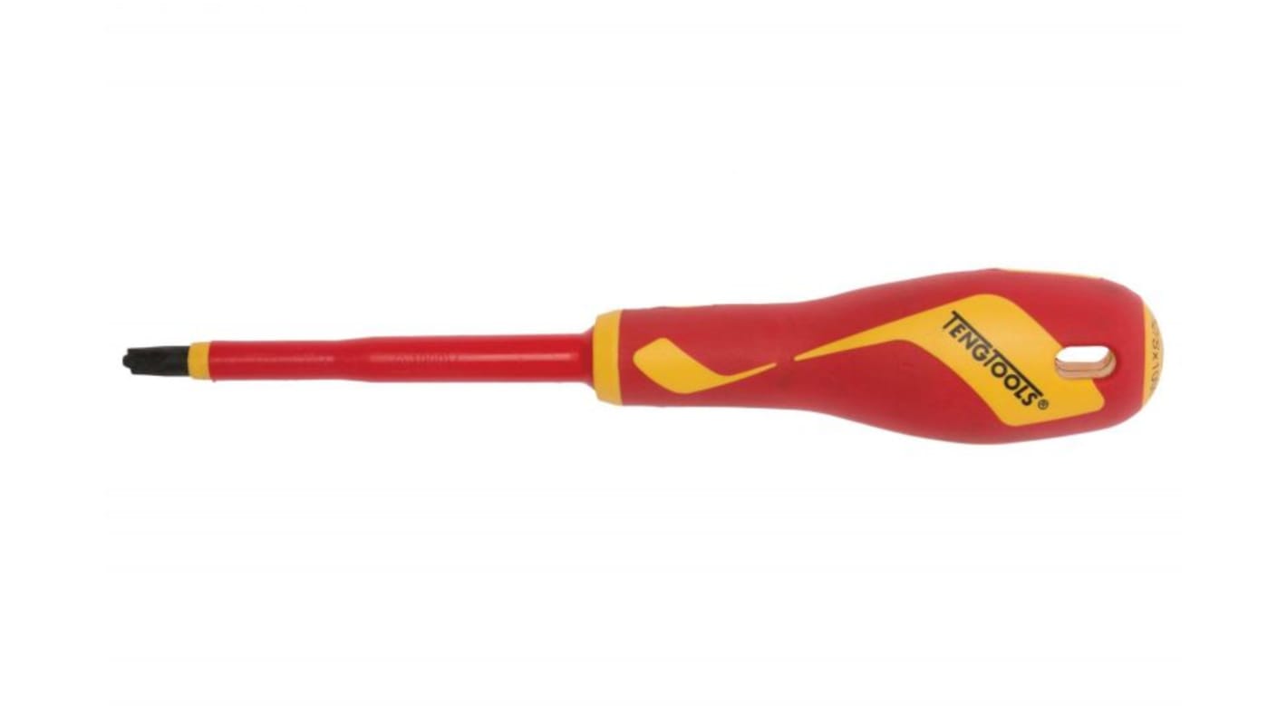 Teng Tools Slotted Insulated Screwdriver, PH2 Tip, VDE/1000V