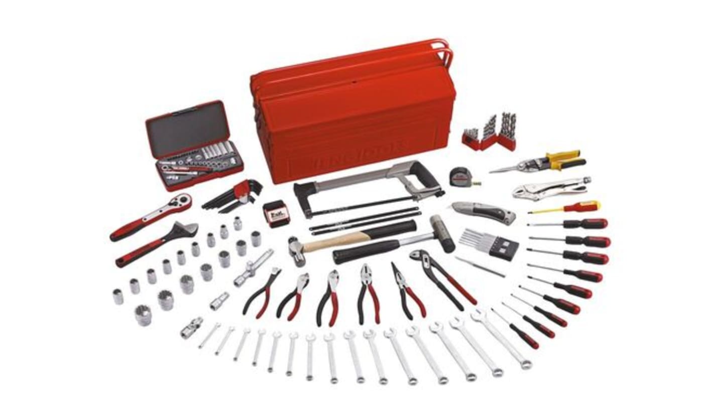 Teng Tools, VDE/1000V Godkendt Kantelboksværktøjssæt Værktøjssæt med 144 Dele