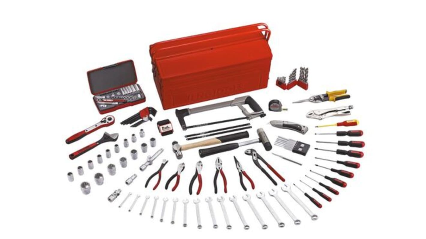 Teng Tools 144 Piece Cantilever Box Tool Kit Tool Kit with No Storage, VDE Approved