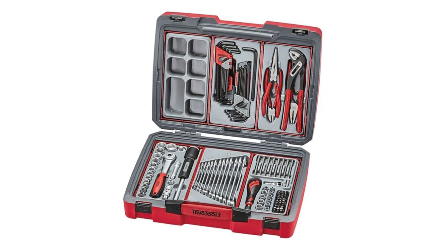 Teng Tools 112 Piece Screwdriver, Spanner &amp; Socket Set Tool Kit with Case