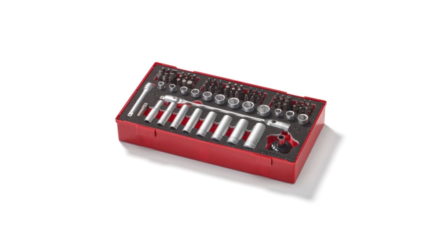 Teng Tools Steckschlüssel-Set 24-teilig – 1/4 Zoll Antrieb, Metrisch, Mit Aufbewahrungskoffer