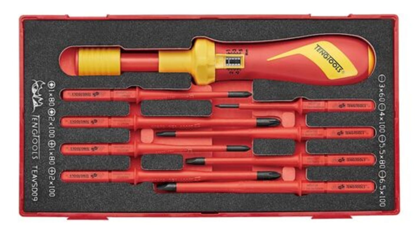 TEAVSD09 Teng Tools Torque Screwdriver & Blade Set RS