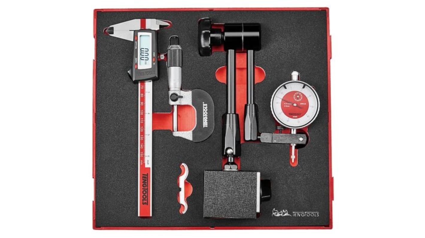 Teng Tools 3 Piece Measuring Tool Set Tool Kit with Foam Inlay