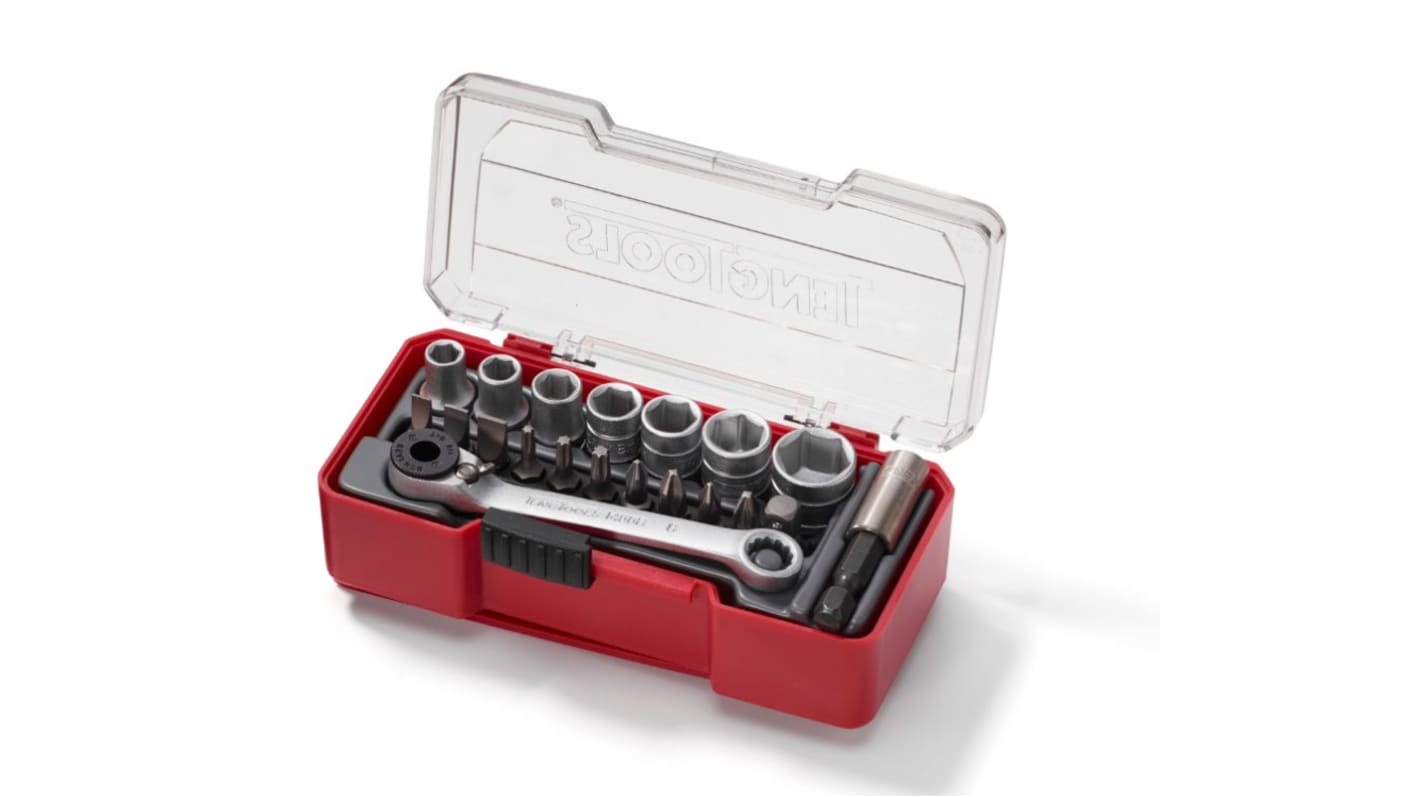 Teng Tools Steckschlüssel-Set 24-teilig – 1/4 Zoll Antrieb, Metrisch, Mit Aufbewahrungskoffer