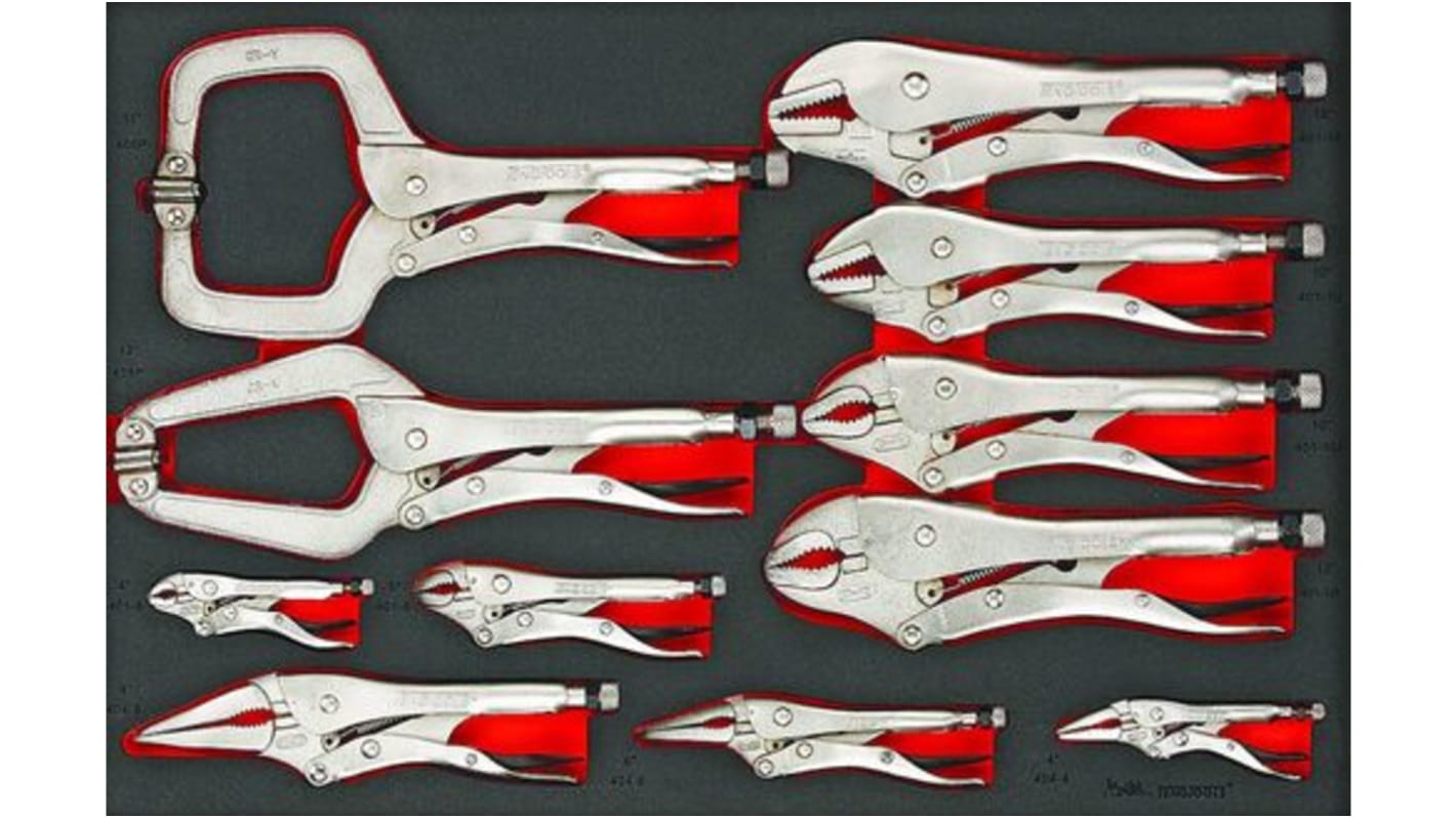 Teng Tools 11-Piece Plier Set, Angled, Bent, Flat, Straight Tip