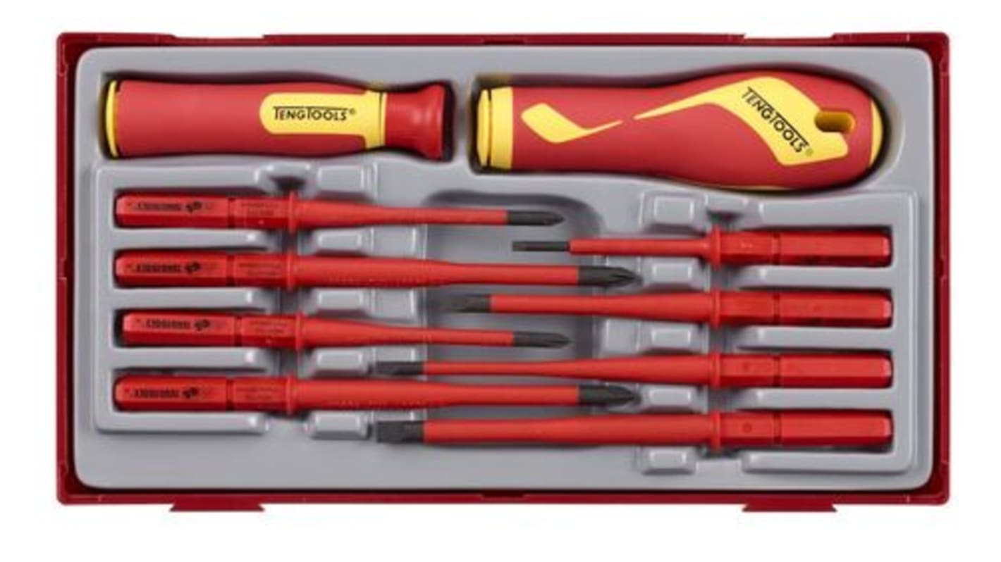 TTV710N Teng Tools Insulated Screwdriver Blade Set TT1 10 Pieces RS