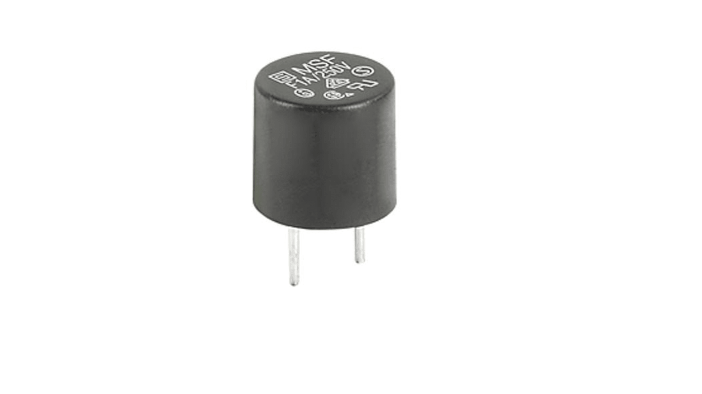 Schurter 80mA F Thermoplastic Cartridge Fuse, 8.5 x 8.5mm