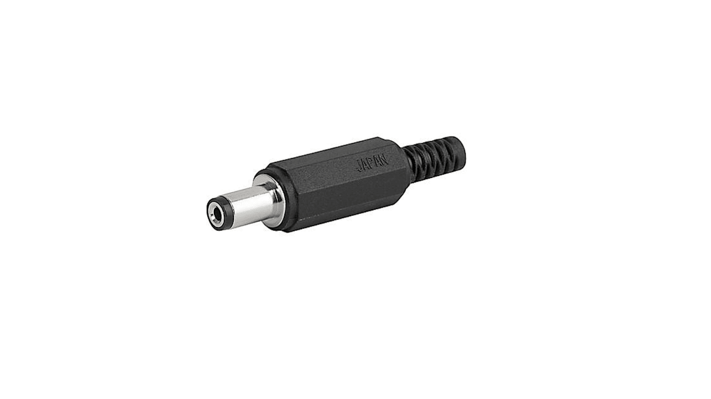Schurter, 4840 DC Plug Rated At 500mA, 12 VDC, Cable Mount, length 46mm, Nickel