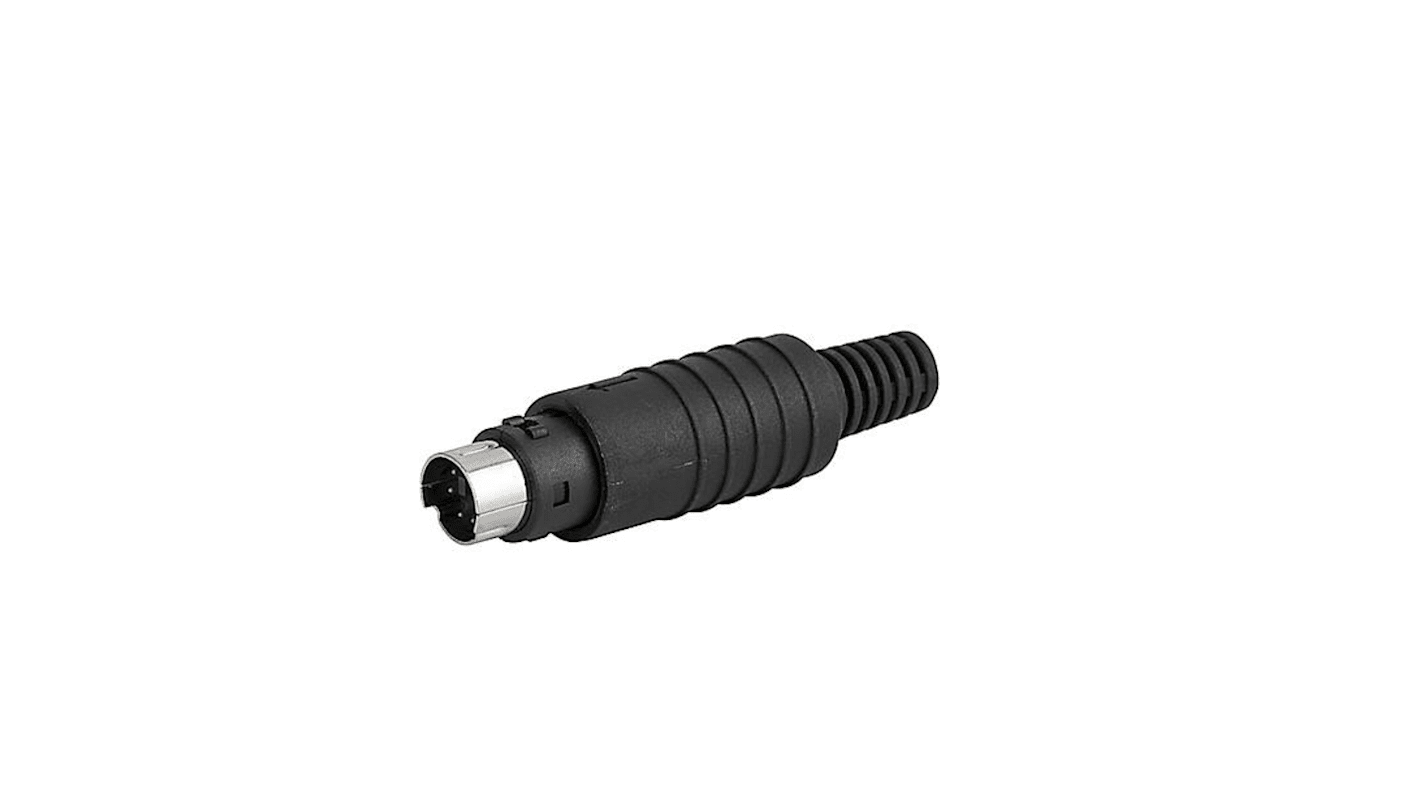 Schurter, 4850 6 Pole Solder Din, 1A, 100 VAC, Threaded, Plug, Cable