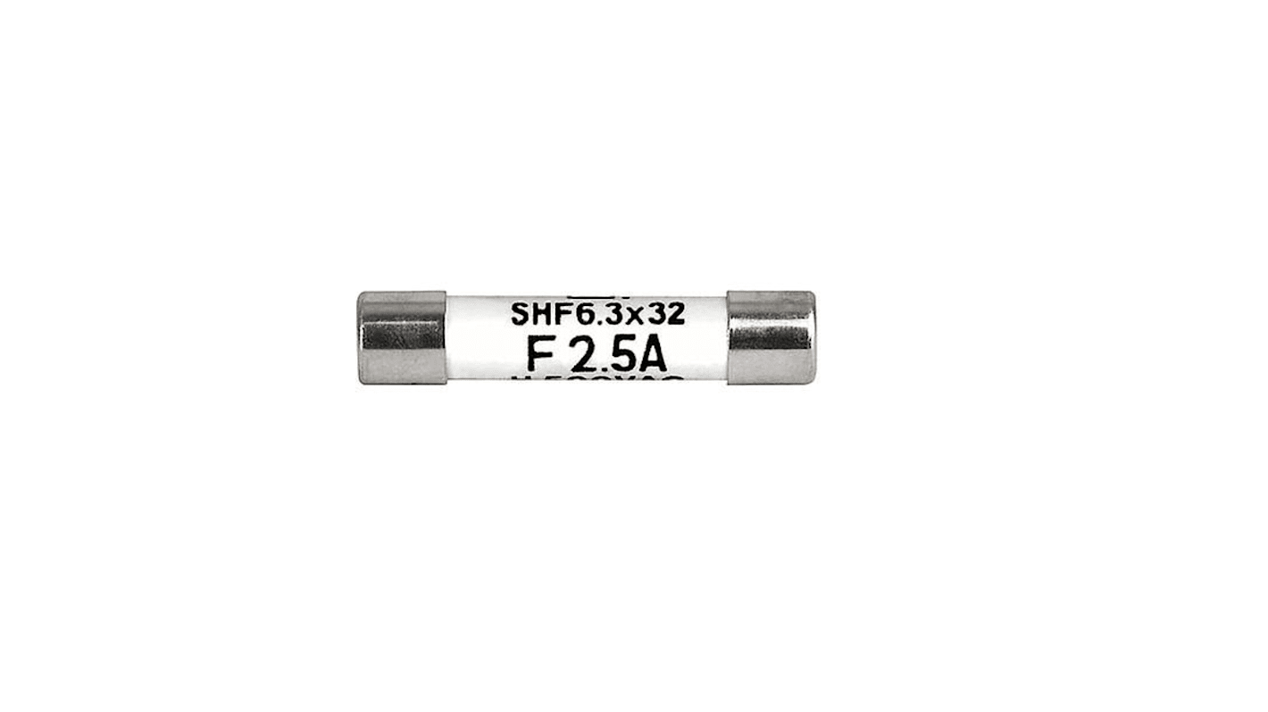 Schurter 8A F Ceramic Cartridge Fuse, 6.3 x 32mm
